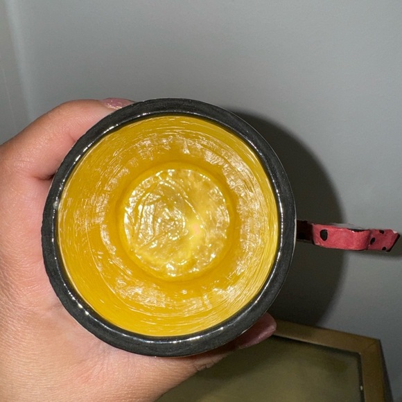 VINTAGE Mugs Black&White Stripe With Dog Handle Signed R Terrell - Picture 6 of 12